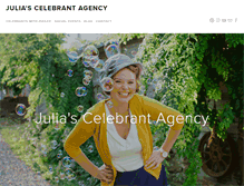 Tablet Screenshot of juliascelebrantagency.com